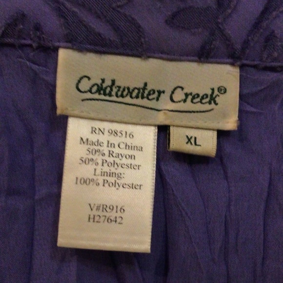 Purple Coldwater Creek sheer blouse in X-large - Picture 3 of 3